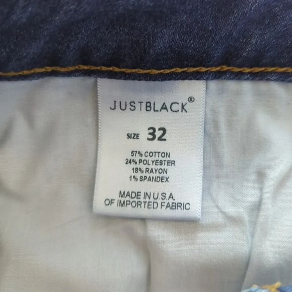 Just Black Frayed Hem Denim Medium Wash Shorts  Size 32 - Picture 8 of 12